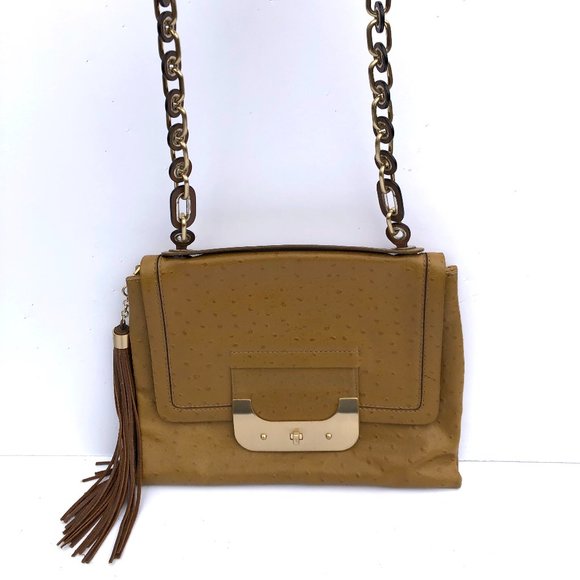Diane Von Furstenburg OSTRICH HARPER TASSEL BAG - Picture 2 of 11